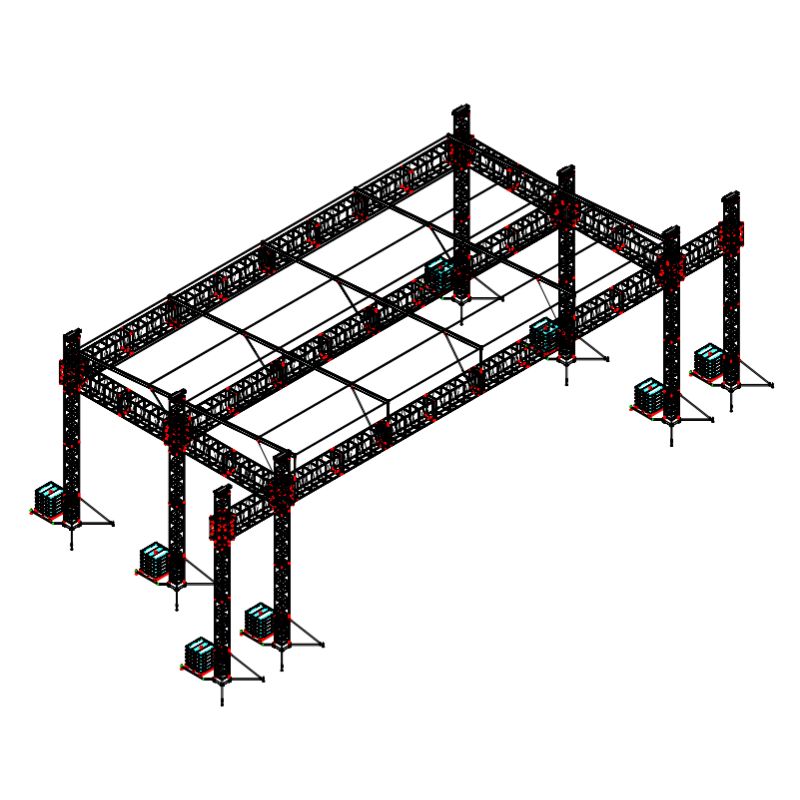 Aluminum Flat Roof Truss Structure