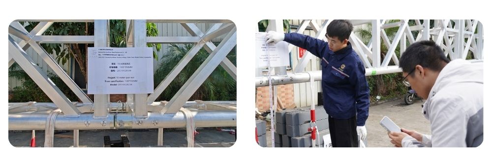 40m span test 500×1500mm aluminum truss structural stability 40m span test 500×1500mm aluminum truss structural stability