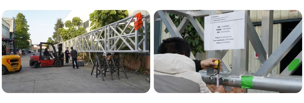 Aluminum truss strength and load capacity test