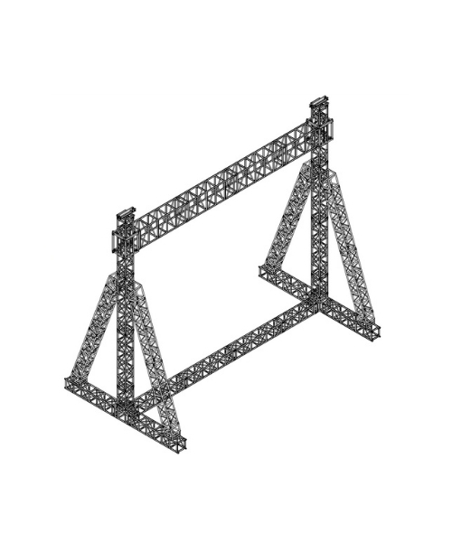 #LED wall mounted on a goal post truss system