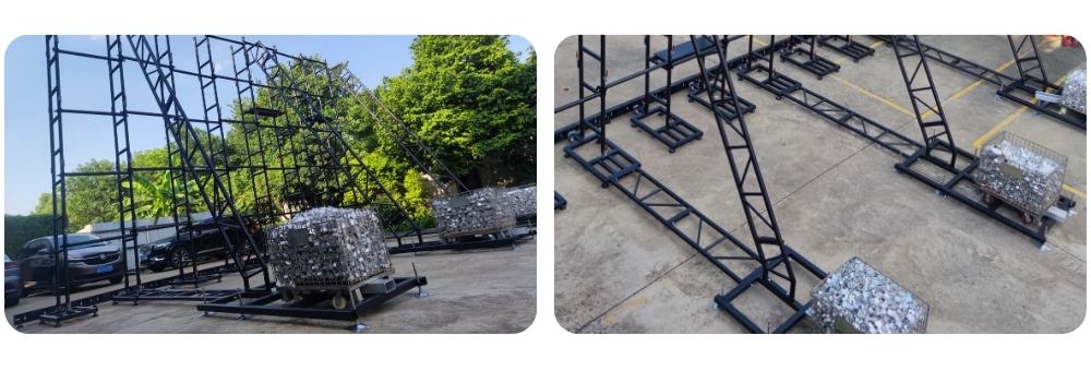 Large Base with Ballast LED Wall Ground Support