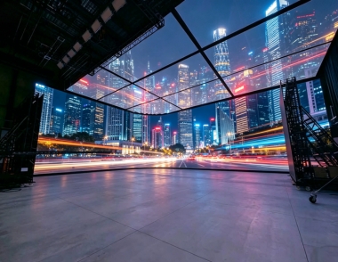 دعامة أرضية لجدار LED بطول 40 مترًا: مصممة لدعم جدار LED بوزن 12800 كجم