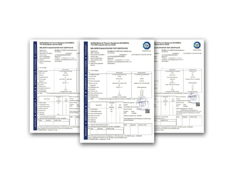 International CE&nbsp;safety standards welder certificate