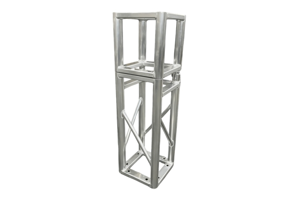 Aluminum bolt truss hinge block for truss tower lifting and ground support setup
